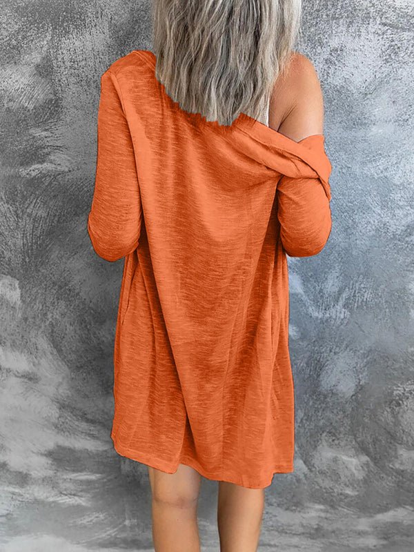 V Neck Longline Cardigan - ElegantAlpha®