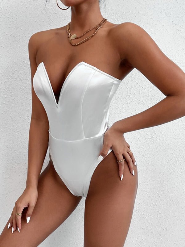 V -neck tube jumpsuit - ElegantAlpha®