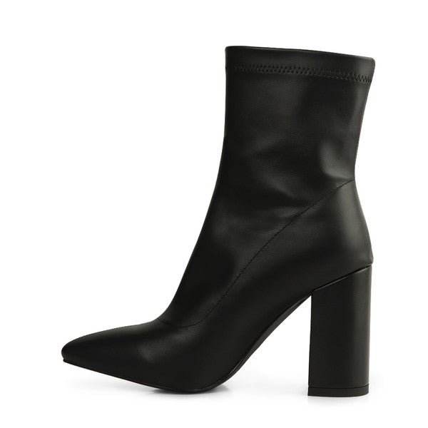 VALERIA POINTED TOE HIGH ANKLE BOOTS - ElegantAlpha®