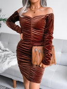 Velvet buttock wrap dress - ElegantAlpha®