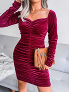 Velvet buttock wrap dress - ElegantAlpha®