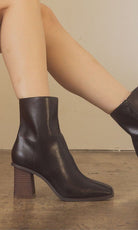 Vera - Square Toe Ankle Boots - ElegantAlpha®