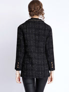 W-Small fragrant wind long sleeve tweed tartan jacket - ElegantAlpha®