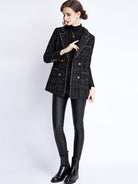 W-Small fragrant wind long sleeve tweed tartan jacket - ElegantAlpha®