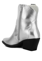 Wales Metallic Faux Leather Bootie - ElegantAlpha®