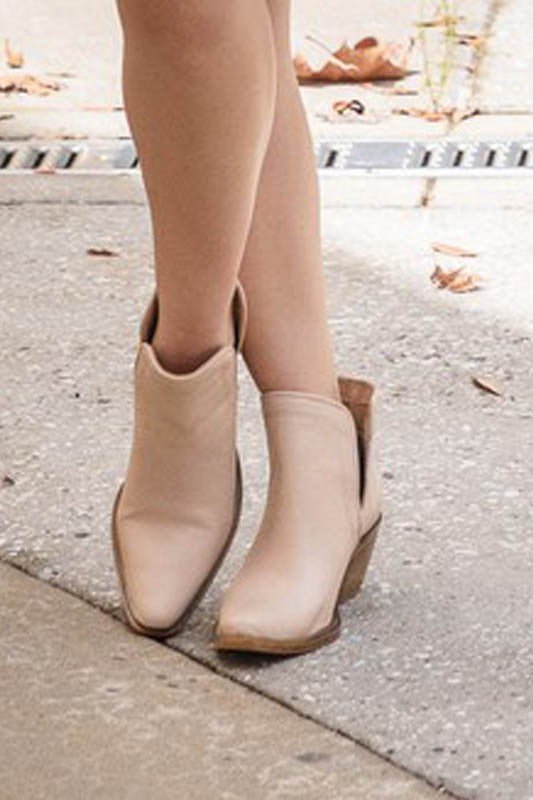 Western Style Cut Out Booties - ElegantAlpha®