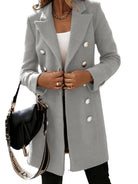 Winter long sleeve woolen coat - ElegantAlpha®