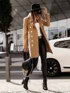 Winter long sleeve woolen coat - ElegantAlpha®