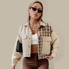 Women's Bi Patterns With Plaid Print Jacket - ElegantAlpha®