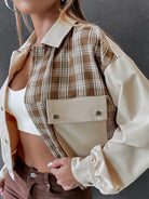 Women's Bi Patterns With Plaid Print Jacket - ElegantAlpha®