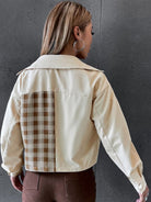 Women's Bi Patterns With Plaid Print Jacket - ElegantAlpha®