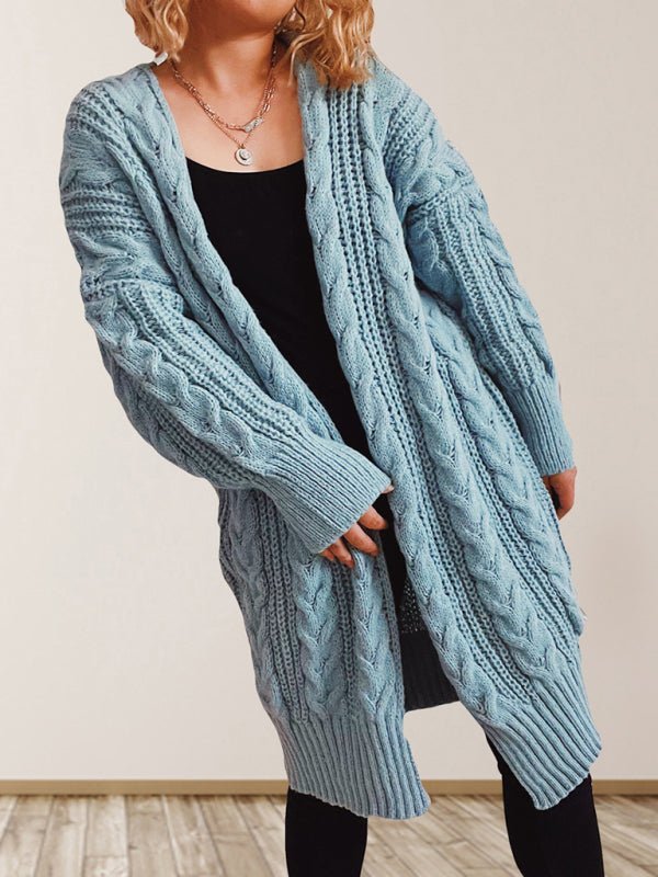 Women's cable knit relaxed cardigan - ElegantAlpha®