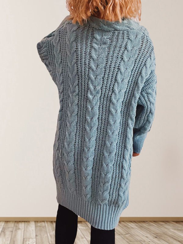 Women's cable knit relaxed cardigan - ElegantAlpha®