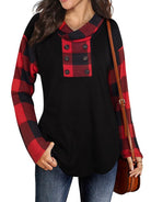 Women’s Combo Color Plaid Hoodie - ElegantAlpha®