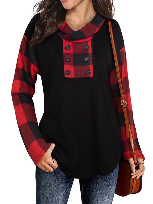 Women’s Combo Color Plaid Hoodie - ElegantAlpha®