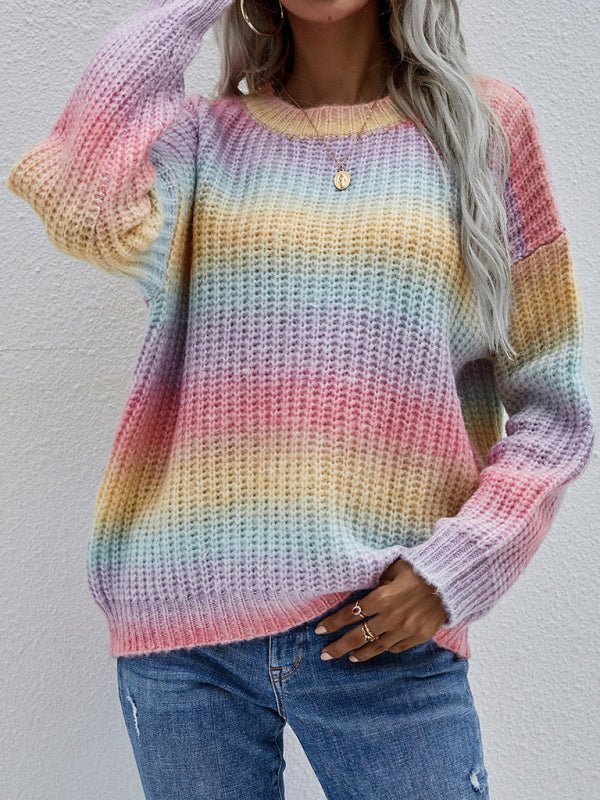 Women's Crewneck Pullover Sweater - ElegantAlpha