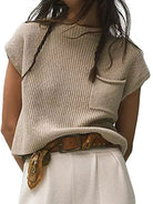 Women's Knitted Pullover Vest - ElegantAlpha