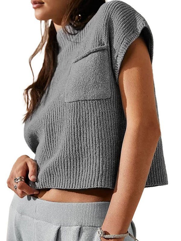 Women's Knitted Pullover Vest - ElegantAlpha