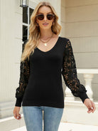 Women’s Lace Sleeve Sweater - ElegantAlpha®