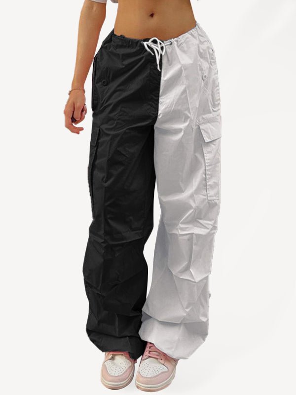 Women's Mixed Media Cargo Pants - ElegantAlpha®