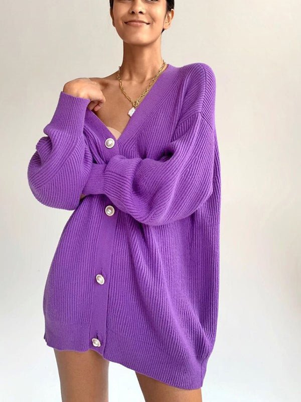 Women's Oversized Baggy Fit Cardigan - ElegantAlpha®