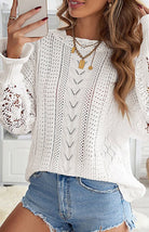 Women's Petal Sleeve Sweater - ElegantAlpha