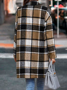 Women’s Print Detail Long Blazer Coat - ElegantAlpha®