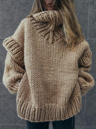 Women's Pullover Fluffy Turtleneck Sweater - ElegantAlpha®