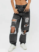 Women's Ripped High Waist Relaxed Baggy Jeans - ElegantAlpha®