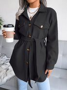 Women's single breasted woolen overcoat - ElegantAlpha®