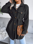 Women's single breasted woolen overcoat - ElegantAlpha®