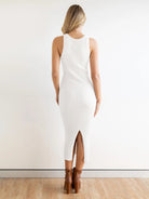 Women's sleeveless open ribbed dress - ElegantAlpha®