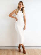 Women's sleeveless open ribbed dress - ElegantAlpha®