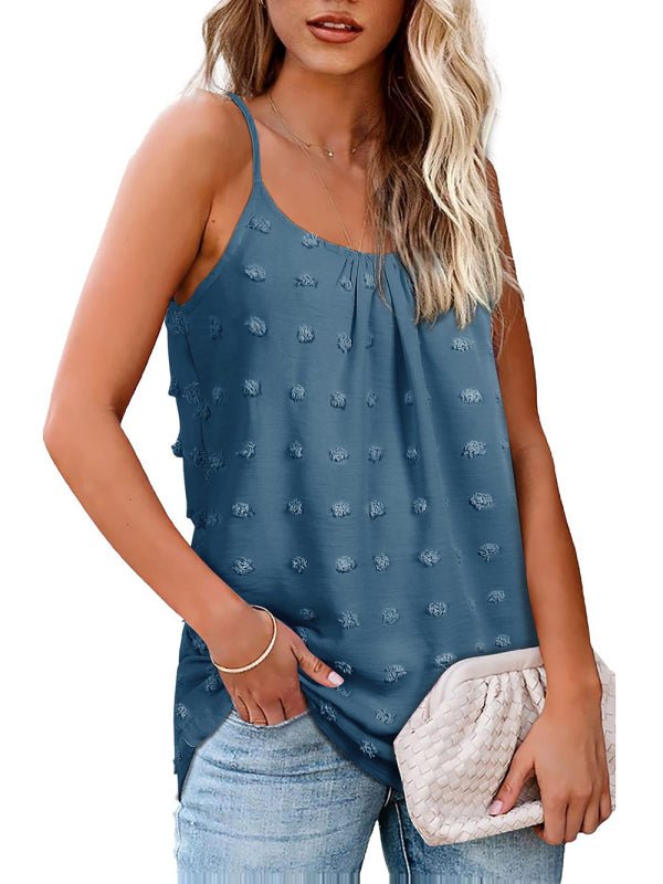 Women's Solid Color Clip Dot Camisole - ElegantAlpha®