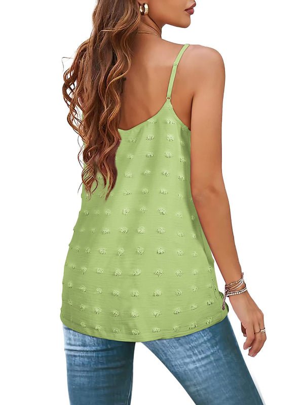 Women's Solid Color Clip Dot Camisole - ElegantAlpha®