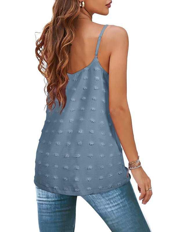 Women's Solid Color Clip Dot Camisole - ElegantAlpha®