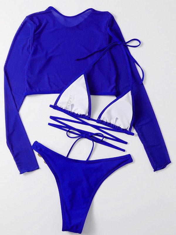 Women's swimsuit with long-sleeved mesh jacket - ElegantAlpha®