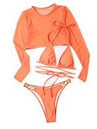 Women's swimsuit with long-sleeved mesh jacket - ElegantAlpha®