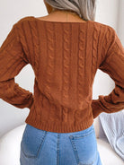 Women's Twist Crop Sweater - ElegantAlpha®