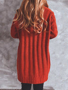 Women’s V Neckline Cable Knit Cardigan - ElegantAlpha®