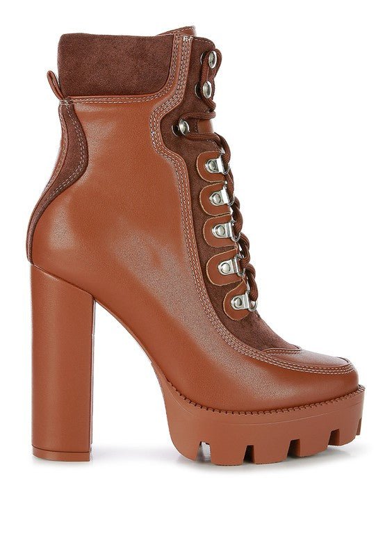 YETI HIGH HEEL LACE-UP BIKER BOOT - ElegantAlpha®