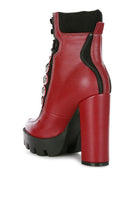 YETI HIGH HEEL LACE-UP BIKER BOOT - ElegantAlpha®