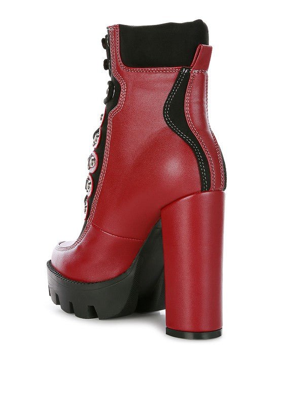 YETI HIGH HEEL LACE-UP BIKER BOOT - ElegantAlpha®