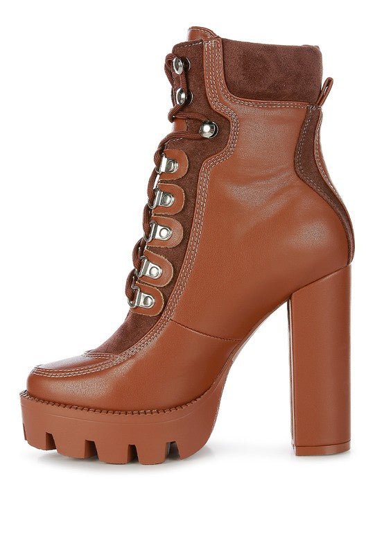 YETI HIGH HEEL LACE-UP BIKER BOOT - ElegantAlpha®