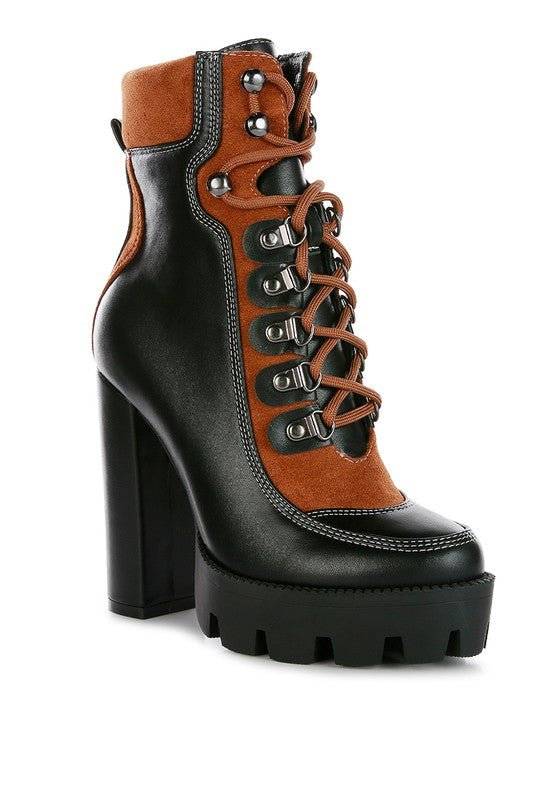 YETI HIGH HEEL LACE-UP BIKER BOOT - ElegantAlpha®