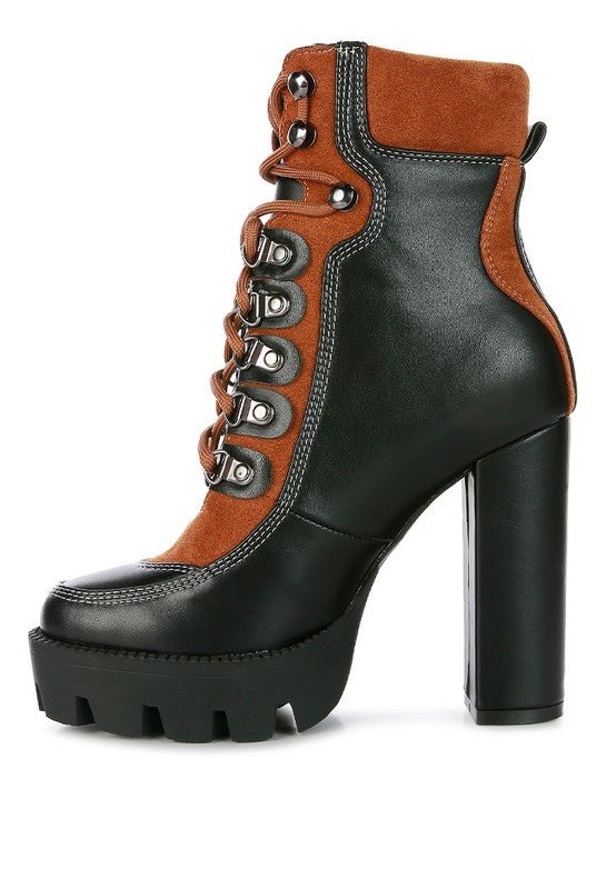 YETI HIGH HEEL LACE-UP BIKER BOOT - ElegantAlpha®