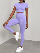 Yoga Tshirt + Pants Two-Piece Suit - ElegantAlpha®