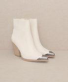 Zion - Bootie with Etched Metal Toe - ElegantAlpha®