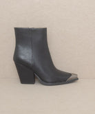 Zion - Bootie with Etched Metal Toe - ElegantAlpha®