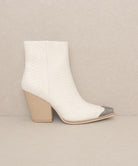 Zion - Bootie with Etched Metal Toe - ElegantAlpha®